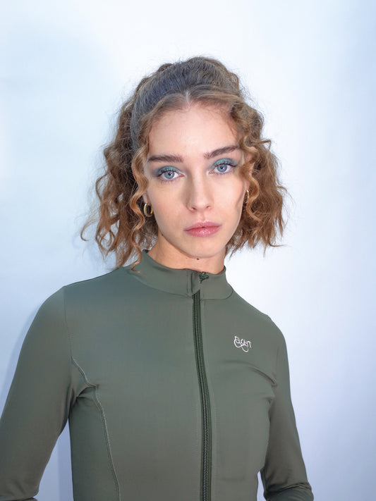 Fitted Jacket - Olive Green